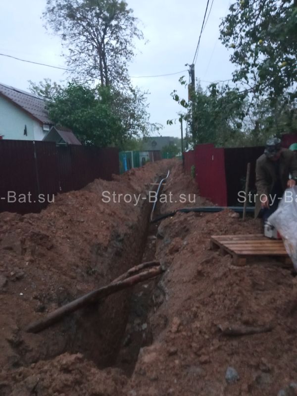 Прокладка водопроводной трубы Территория СНТ ПЭЦЗ N2, д. Плещеево, г. Подольск